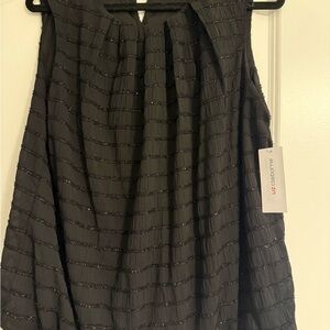 NWT Liz Claiborne Black sleeveless sparkle  tank top, size L